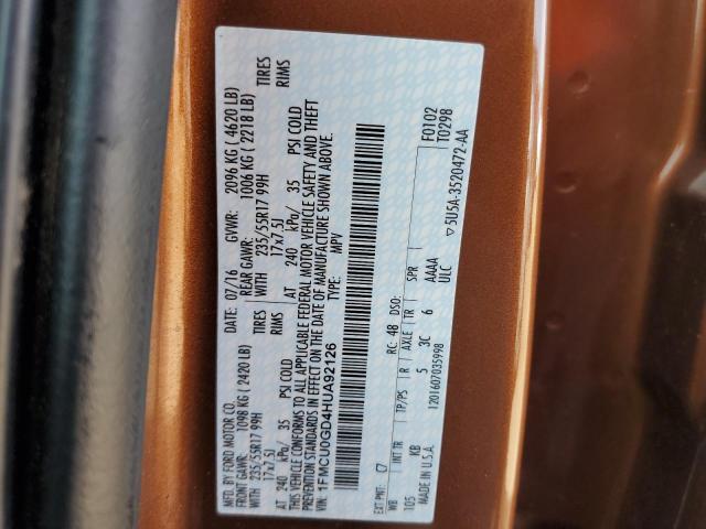 Photo 10 from auction – 2017 FORD ESCAPE SE with VIN 1FMCU0GD4HUA92126
