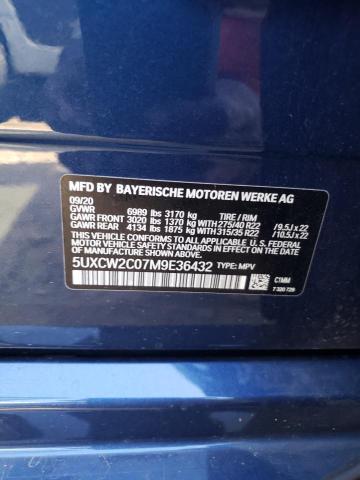 Photo 10 from auction – 2021 BMW X7 XDRIVE4 with VIN 5UXCW2C07M9E36432