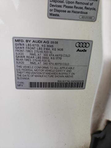 Photo 10 from auction – 2009 AUDI Q7 3.6 QUA with VIN WA1AY74L59D020528