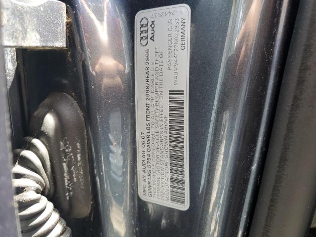 Photo 10 from auction – 2007 AUDI A8 L QUATT with VIN WAUMV44E27N022933