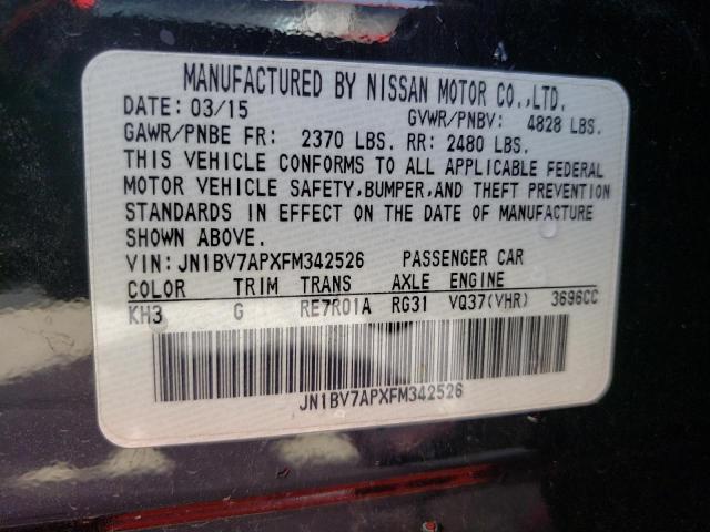 Photo 10 from auction – 2015 INFINITI Q50 BASE with VIN JN1BV7APXFM342526