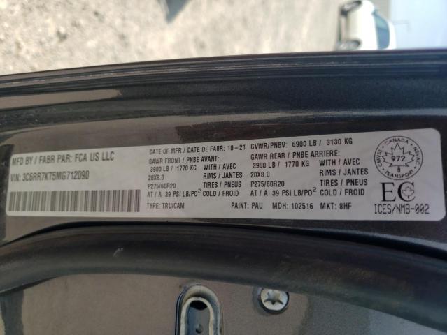 Photo 10 from auction – 2021 RAM 1500 CLASS with VIN 3C6RR7KT5MG712090
