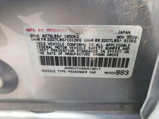 Photo 10 from auction – 2010 MITSUBISHI LANCER DE with VIN JA32U1FU3AU019017