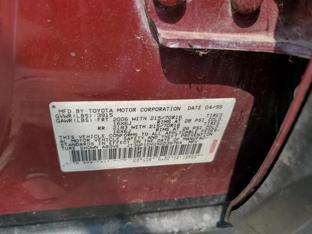 Photo 10 from auction – 1999 TOYOTA RAV4 with VIN JT3GP10V2X0039764