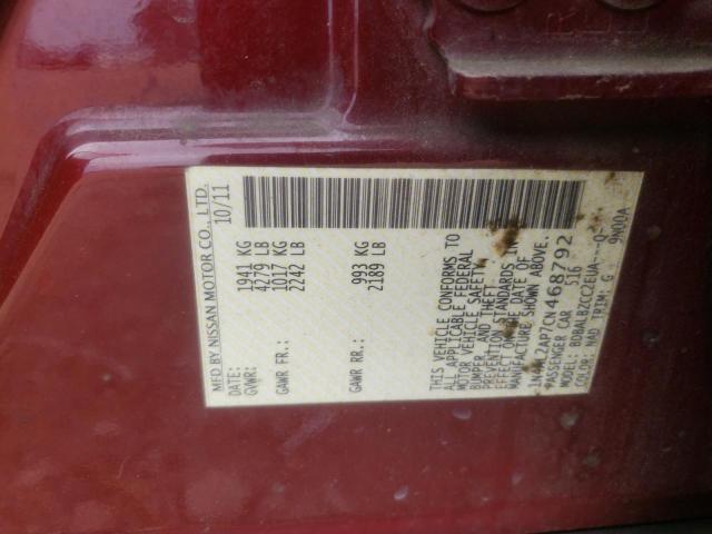 Photo 10 from auction – 2012 NISSAN ALTIMA BAS with VIN 1N4AL2AP7CN468792