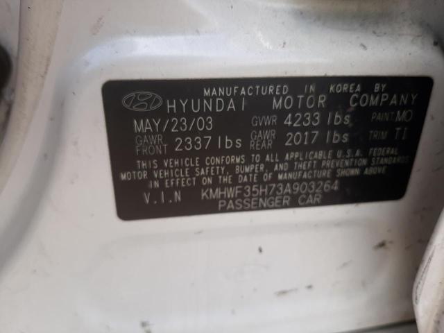 Photo 10 from auction – 2003 HYUNDAI SONATA GLS with VIN KMHWF35H73A903264