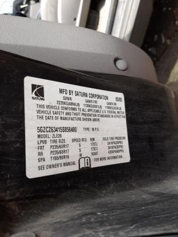 Photo 10 from auction – 2005 SATURN VUE with VIN 5GZCZ63415S858480
