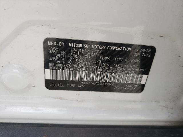 Photo 10 from auction – 2020 MITSUBISHI OUTLANDER with VIN JA4AP4AUXLU006677