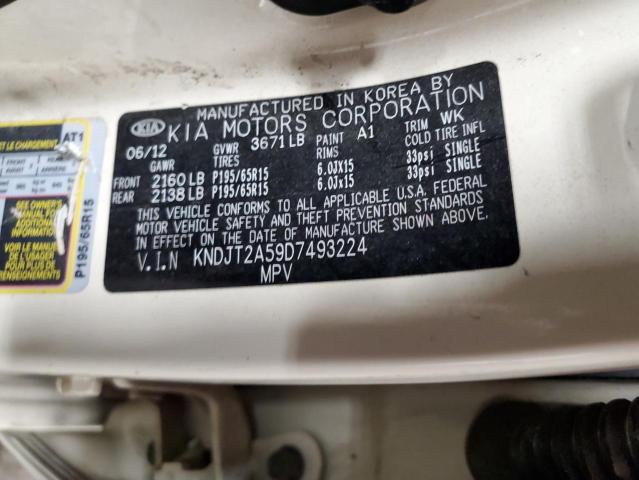 Photo 10 from auction – 2013 KIA SOUL with VIN KNDJT2A59D7493224