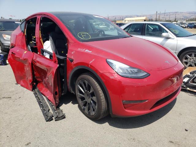 TESLA MODEL Y 2022 with VIN 7SAYGDEE2NF350381 - Photo from auction