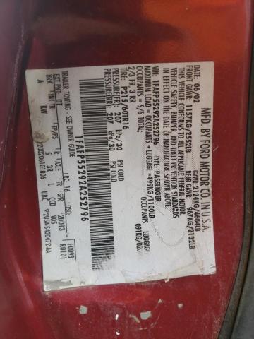 Photo 10 from auction – 2002 FORD TAURUS SES with VIN 1FAFP55292A252796