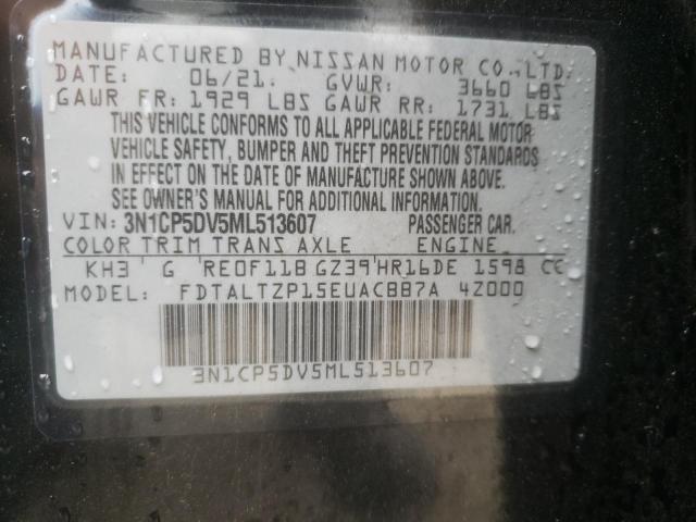 Photo 10 from auction – 2021 NISSAN KICKS SR with VIN 3N1CP5DV5ML513607