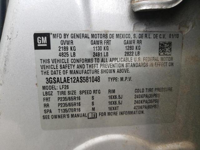 Photo 10 from auction – 2010 SATURN VUE XE with VIN 3GSALAE12AS581048