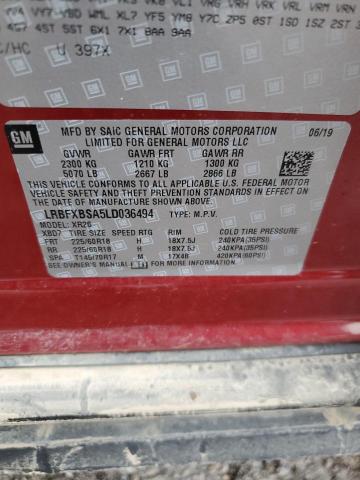 Photo 10 from auction – 2020 BUICK ENVISION P with VIN LRBFXBSA5LD036494