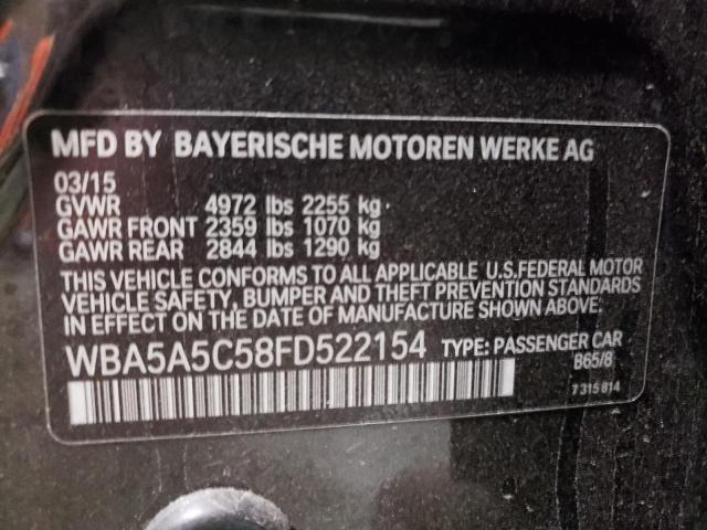 Photo 10 from auction – 2015 BMW 528 I with VIN WBA5A5C58FD522154