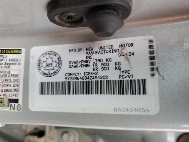 Photo 10 from auction – 2004 PONTIAC VIBE with VIN 5Y2SM64884Z464302