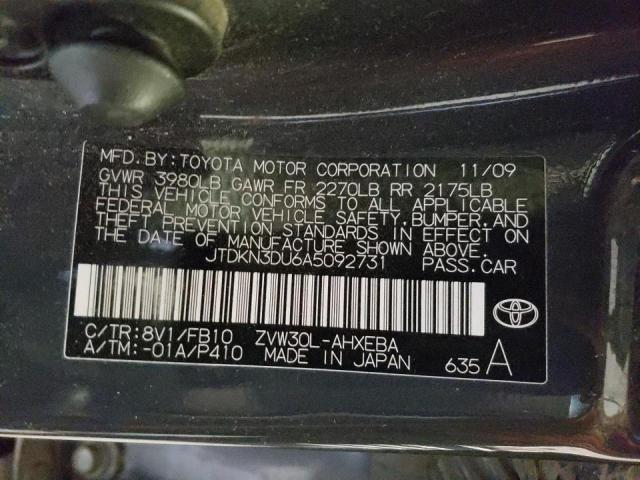 Photo 10 from auction – 2010 TOYOTA PRIUS with VIN JTDKN3DU6A5092731