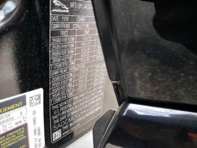 Photo 10 from auction – 2019 JAGUAR F-PACE S with VIN SADCM2FVXKA395967