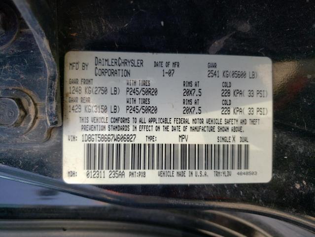 Photo 10 from auction – 2007 DODGE NITRO R/T with VIN 1D8GT58667W606827