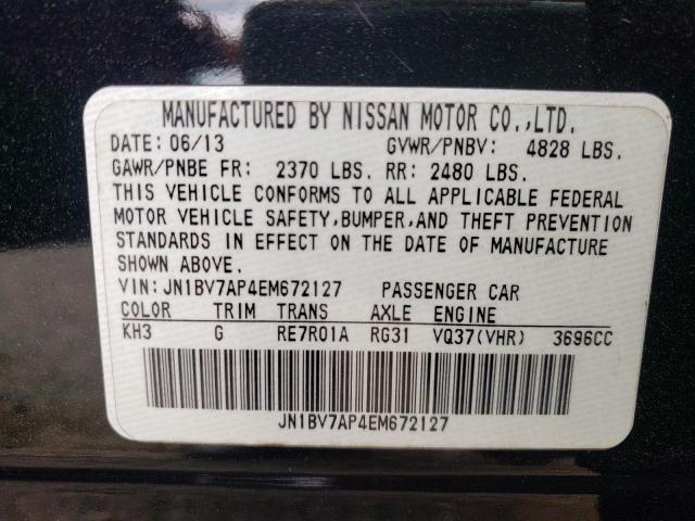 Photo 10 from auction – 2014 INFINITI Q50 BASE with VIN JN1BV7AP4EM672127
