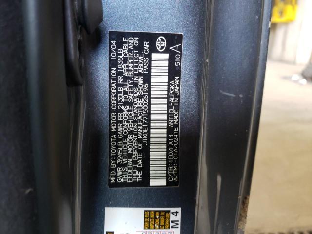 Photo 10 from auction – 2005 TOYOTA SCION TC with VIN JTKDE177150026196