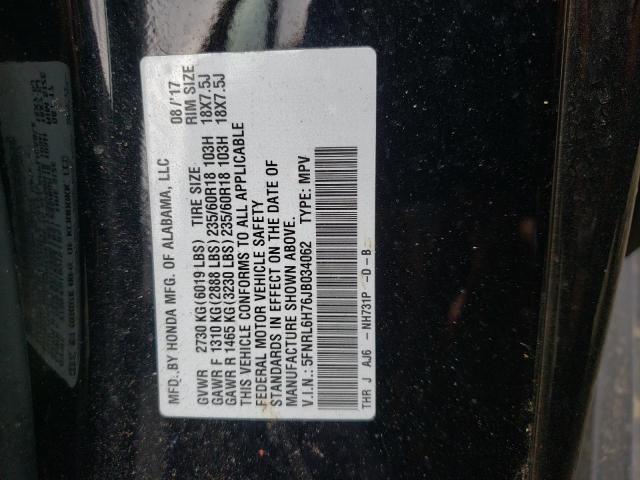 Photo 10 from auction – 2018 HONDA ODYSSEY EX with VIN 5FNRL6H76JB034062