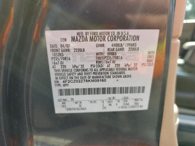 Photo 10 from auction – 2008 MAZDA TRIBUTE S with VIN 4F2CZ06108KM16214