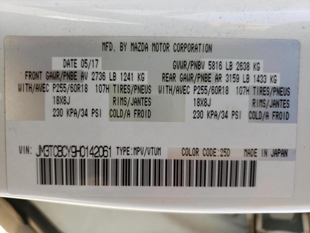Photo 10 from auction – 2017 MAZDA CX-9 TOURI with VIN JM3TCBCY9H0142061