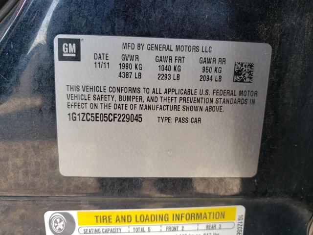 Photo 10 from auction – 2012 CHEVROLET MALIBU 1LT with VIN 1G1ZC5E05CF229045