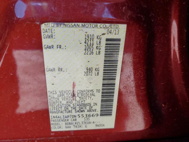 Photo 10 from auction – 2013 NISSAN ALTIMA 2.5 with VIN 1N4AL3AP7DN553669