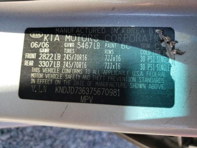 Zdjęcie 10 z aukcji – 2007 KIA SORENTO EX z VIN KNDJD736375670981