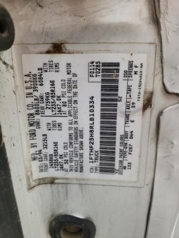 Photo 10 from auction – 1994 FORD F250 with VIN 1FTHF25H8RLB10334
