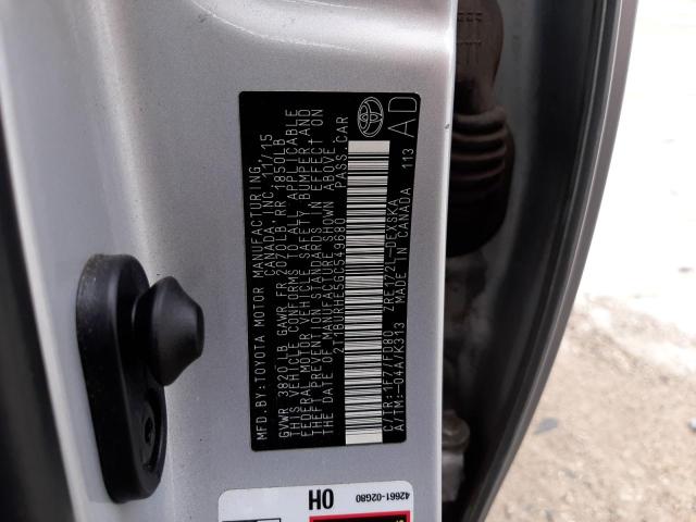 Photo 10 from auction – 2016 TOYOTA COROLLA L with VIN 2T1BURHE5GC549680