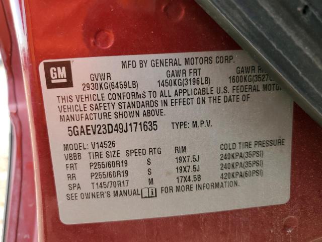 Photo 10 from auction – 2009 BUICK ENCLAVE CX with VIN 5GAEV23D49J171635