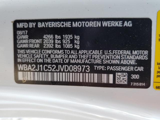 Photo 10 from auction – 2018 BMW 230I with VIN WBA2J1C52JVD08973