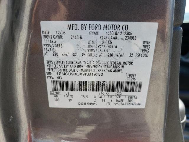 Photo 10 from auction – 2009 FORD ESCAPE XLT with VIN 1FMCU93GX9KB19783