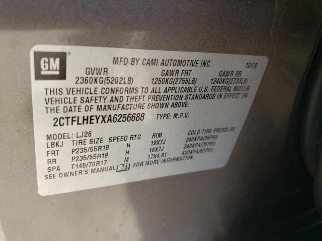 Photo 10 from auction – 2010 GMC TERRAIN SL with VIN 2CTFLHEYXA6256688
