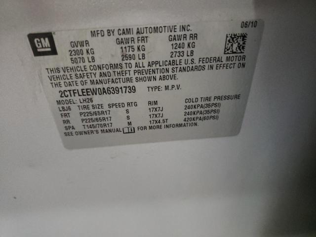 Photo 10 from auction – 2010 GMC TERRAIN with VIN 2CTFLEEW0A6391739