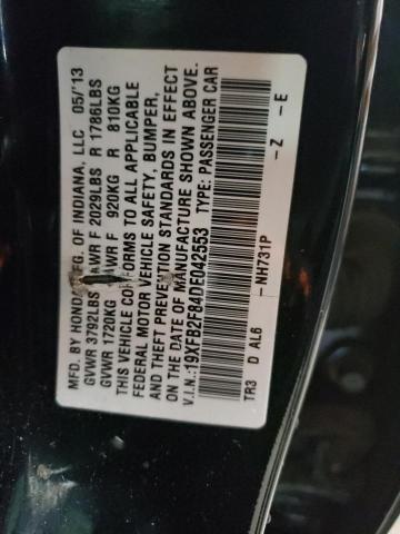 Photo 10 from auction – 2013 HONDA CIVIC EX with VIN 19XFB2F84DE042553