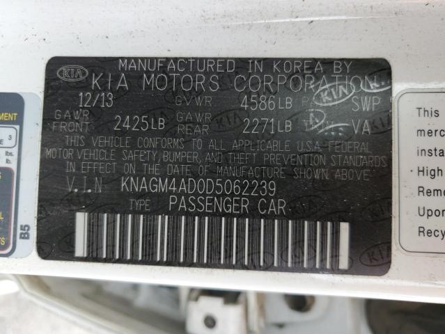 Zdjęcie 10 z aukcji – 2013 KIA OPTIMA HYB z VIN KNAGM4AD0D5062239