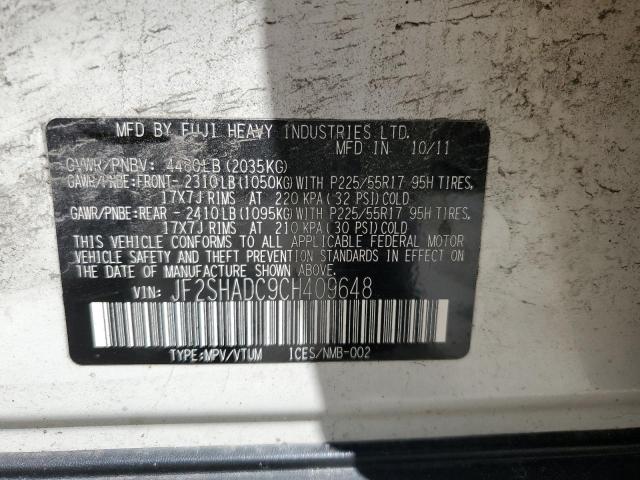 Photo 10 from auction – 2012 SUBARU FORESTER 2 with VIN JF2SHADC9CH409648