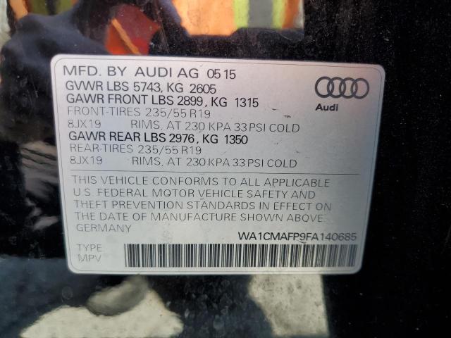 Photo 10 from auction – 2015 AUDI Q5 TDI PRE with VIN WA1CMAFP9FA140685