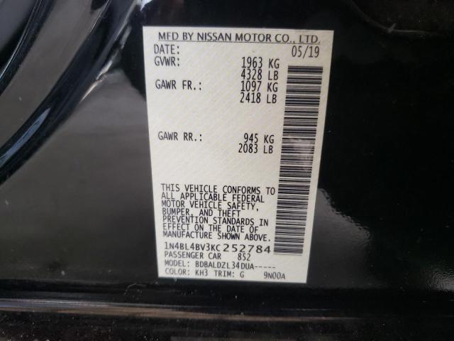 Photo 10 from auction – 2019 NISSAN ALTIMA S with VIN 1N4BL4BV3KC252784
