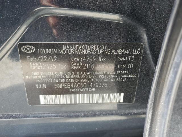 Photo 10 from auction – 2012 HYUNDAI SONATA GLS with VIN 5NPEB4AC5CH479376