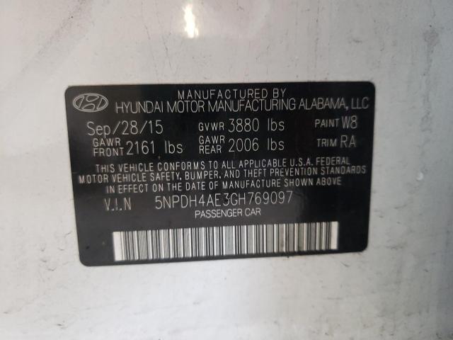 Photo 10 from auction – 2016 HYUNDAI ELANTRA SE with VIN 5NPDH4AE3GH769097