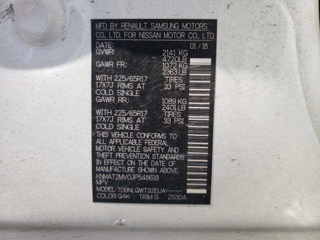 Photo 10 from auction – 2018 NISSAN ROGUE S with VIN KNMAT2MV0JP548618