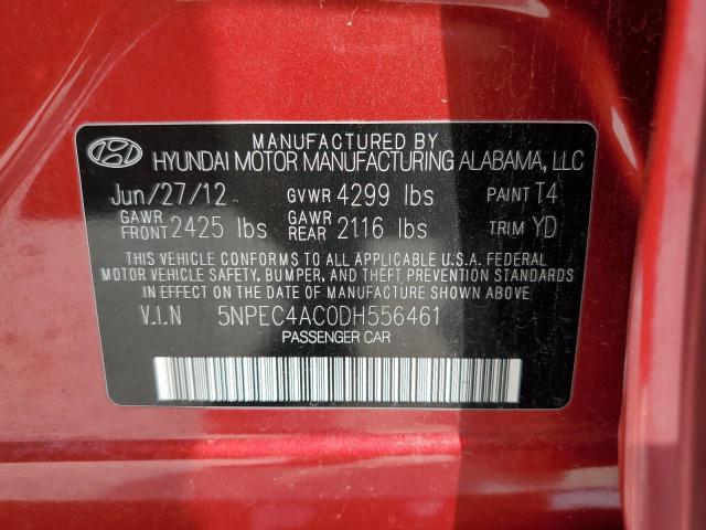 Photo 10 from auction – 2013 HYUNDAI SONATA SE with VIN 5NPEC4AC0DH556461