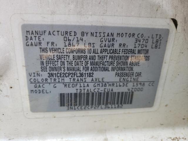 Photo 10 from auction – 2015 NISSAN VERSA NOTE with VIN 3N1CE2CP2FL361182