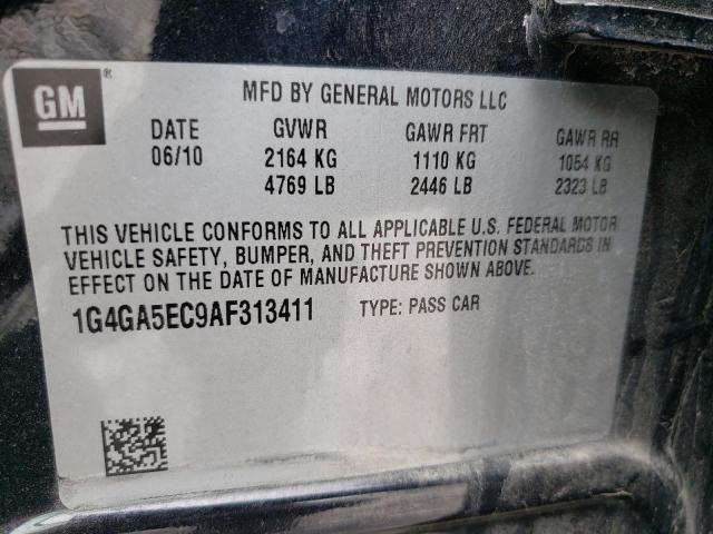 Photo 10 from auction – 2010 BUICK LACROSSE C with VIN 1G4GA5EC9AF313411