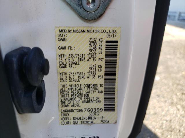 Photo 10 from auction – 2017 NISSAN FRONTIER S with VIN 1N6BD0CTXHN760399